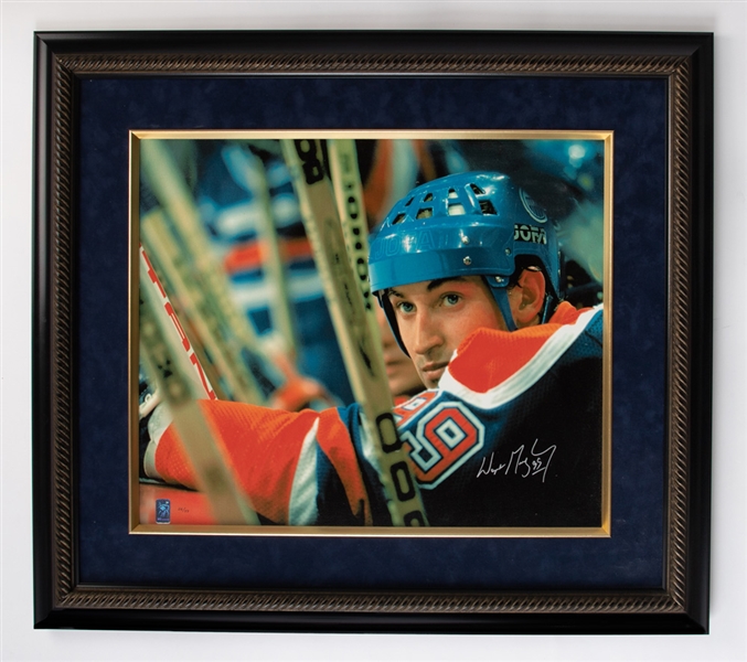 Wayne Gretzky Signed Edmonton Oilers Limited-Edition Framed Print on Canvas #56/99 with WGA COA