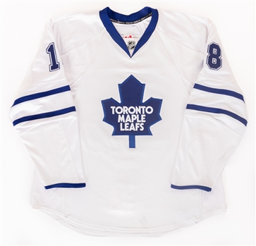 2014-15 Nazem Kadri Toronto Maple Leafs Game Worn Jersey – “Pat Quinn” -  Photo Match – Team Letter