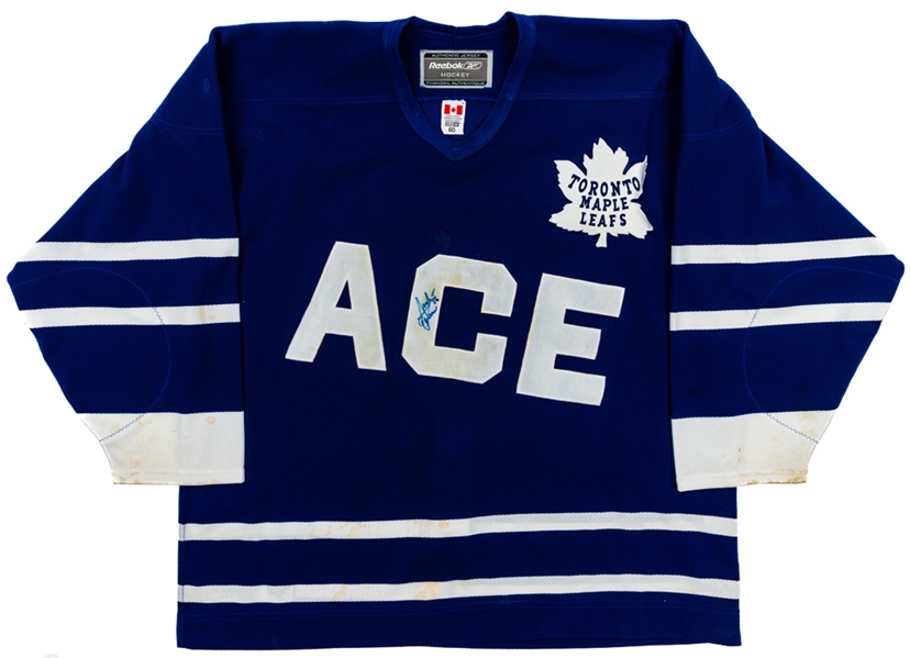 Andre Deveaux’s January 21st 2009 Toronto Maple Leafs "Ace Bailey Tribute Night" Signed Warm-Up Worn Jersey with Team COA