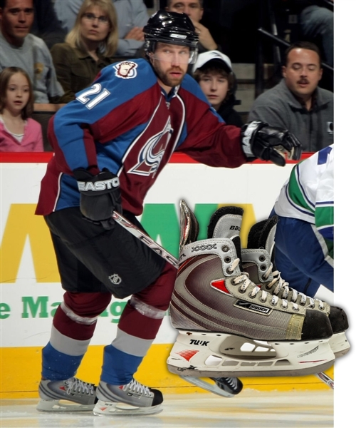 Peter Forsberg’s 2007-08 Colorado Avalanche Game-Used Nike Bauer Vapor XXXX Skates – Photo-Matched!