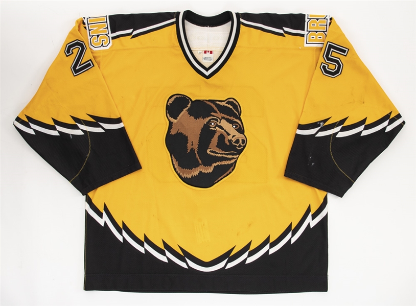 Hal Gills 2002-03 Boston Bruins Game-Worn Third Jersey with LOA - Nice Game Wear! Photo-Matched! 