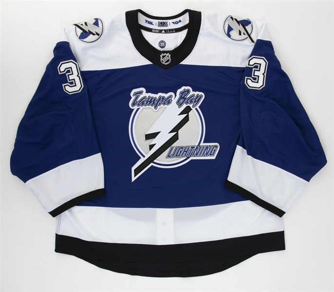 Christopher Gibsons 2020-21 Tampa Bay Lightning “Reverse Retro” Game-Issued Jersey with Team COA