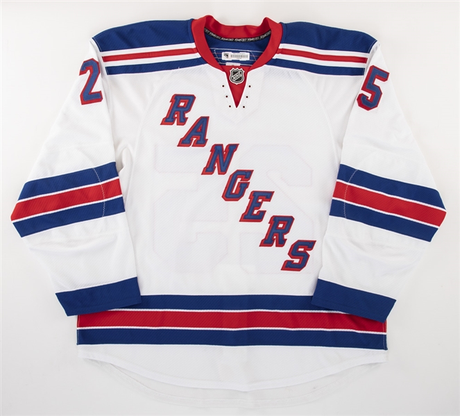 Danny Syvrets 2013-14 New York Rangers Game-Issued Jersey with LOA 