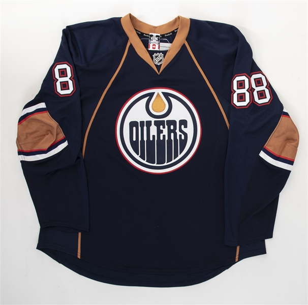 Rob Schremps 2009-10 Edmonton Oilers Game-Worn Third Jersey with LOA 