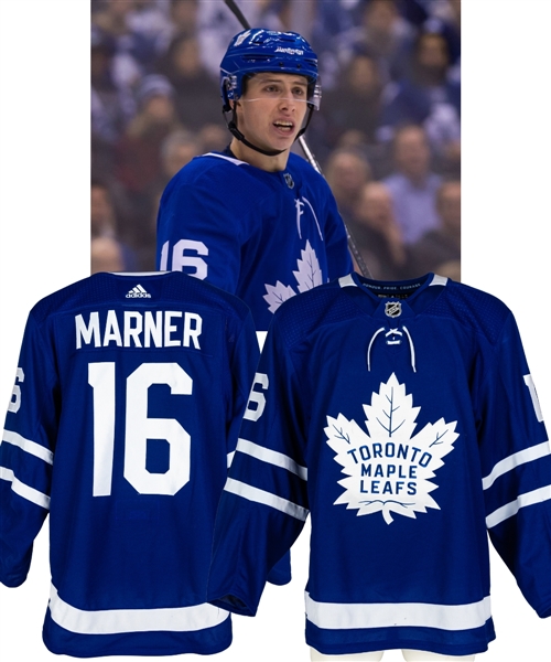 Mitch Marners 2018-19 Toronto Maple Leafs Game-Worn Jersey with Team COA - Photo-Matched! 