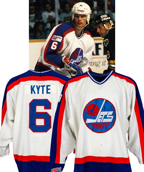 Jim Kytes 1988-89 Winnipeg Jets Game-Worn Jersey - Goals for Kids Patch!