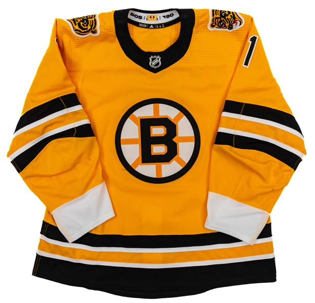 Trent Frederics 2020-21 Boston Bruins Game-Worn Reverse Retro Jersey with Team LOA - Photo-Matched!