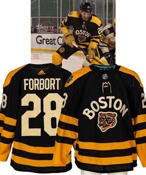 Derek Forbort’s 2023 NHL Winter Classic Boston Bruins Game-Worn First Period Jersey 