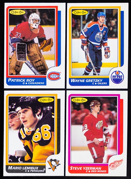 1986-87, 1987-88, 1988-89 and 1990-91 O-Pee-Chee Hockey Complete Sets (4)
