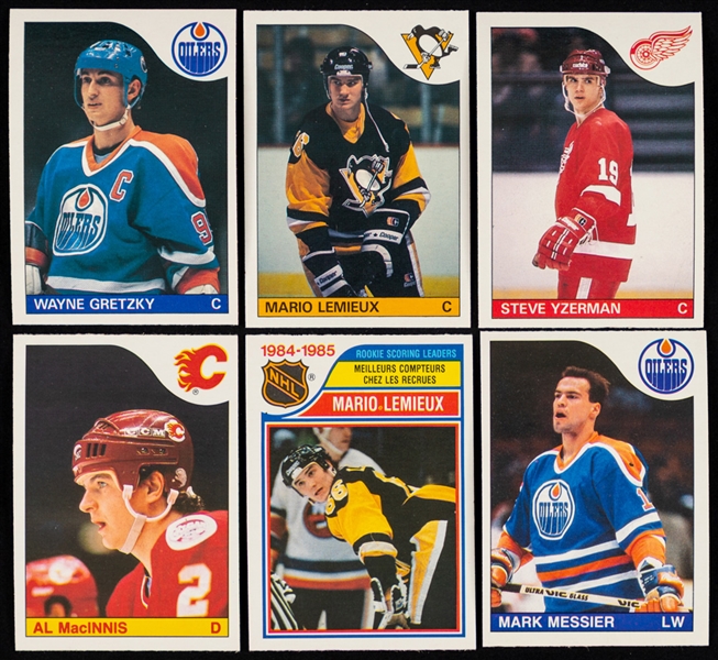 1985-86 O-Pee-Chee Hockey Complete 264-Card Set Including #9 HOFer Mario Lemieux Rookie
