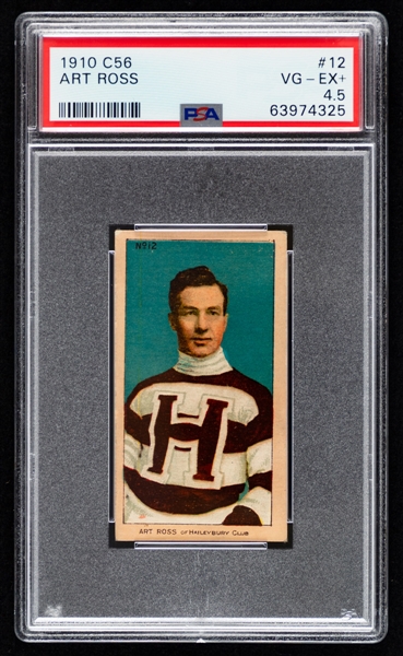 1910-11 Imperial Tobacco C56 Hockey Card #12 HOFer Arthur "Art" Ross Rookie - Graded PSA 4.5