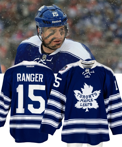 Paul Rangers 2014 NHL Winter Classic Toronto Maple Leafs Game-Worn Third Period Jersey with LOA - Photo-Matched! 