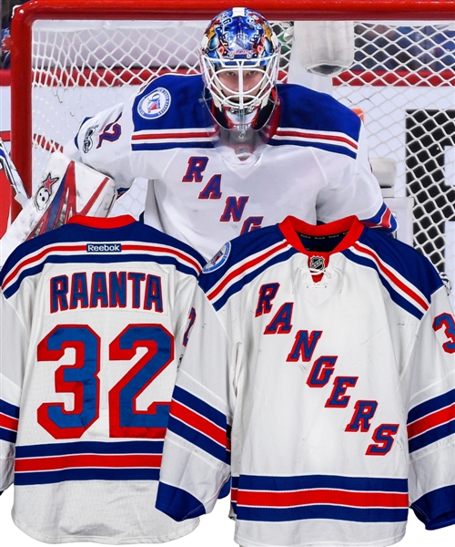 Antii Raantas 2016-17 New York Rangers Game-Worn Jersey with LOA - 90th Patch! - NHL Centennial Patch! - Photo-Matched!