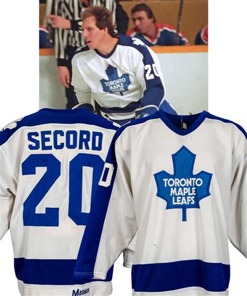 Al Secords Circa 1987-88 Toronto Maple Leafs Game-Worn Jersey 