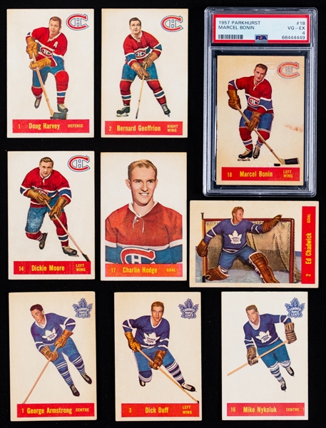 1957-58 Parkhurst Hockey Near Complete Card Set (42/50)