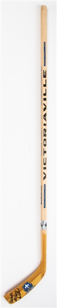 Buffalo Sabres "The French Connection" Signed Commemorative Victoriaville Limited-Edition Stick by Martin, Perreault and Robert