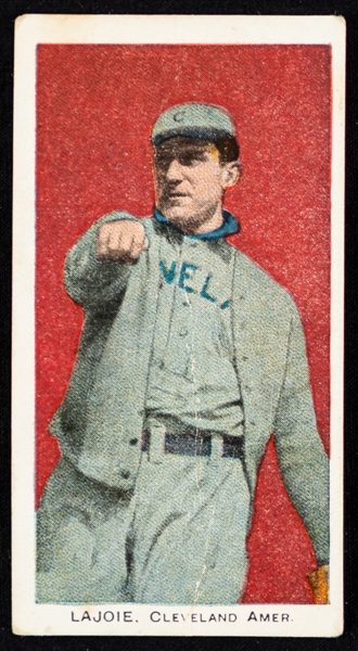1910 E93 Standard Caramel Baseball Card HOFer Nap Lajoie (Cleveland)