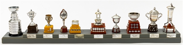 Early-1970s Coleco Hockey Game Miniature Trophy Display Plus 1971-72 Toronto Sun Hockey Photos Near Set (211/294)