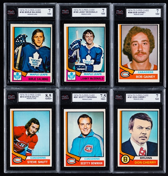 1974-75 O-Pee-Chee Hockey Complete 396-Card Set Plus 1974-75 O-Pee-Chee Hockey WHA Complete 66-Card Set - Includes KSA-Graded Cards (29)