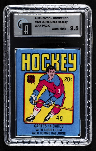 1979-80 O-Pee-Chee Hockey Unopened Wax Pack - Graded GAI Gem Mint 9.5 – Wayne Gretzky Rookie Card Year
