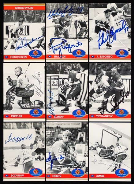 1972 Canada-Russia Series Team Canada & Team Russia Signed “Future Trends” Card Collection of 55
