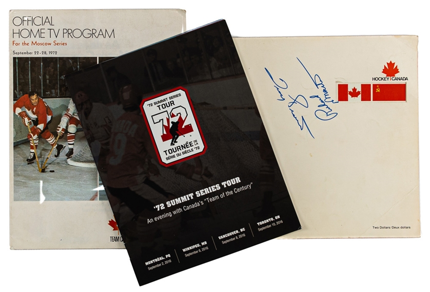 Official 1972 Canada-Russia Series Program and Official 1972 Home TV Program