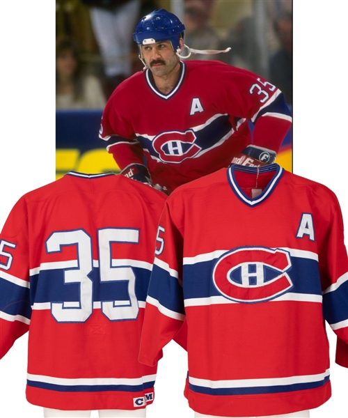 Mike McPhees 1990-91 Montreal Canadiens Game-Worn Alternate Captains Jersey 