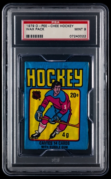 1979-80 O-Pee-Chee Hockey Wax Pack - Graded PSA MINT 9 - Wayne Gretzky Rookie Card Year