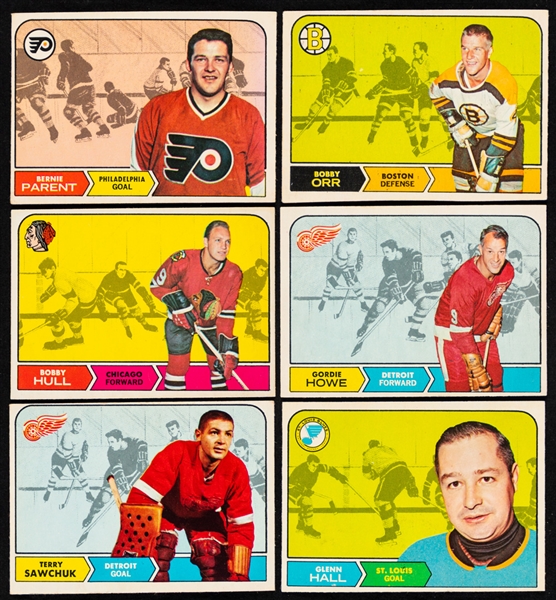 1968-69 O-Pee-Chee Hockey Near Complete Card Set (215/216) Including PSA/SGC-Graded Cards (4)