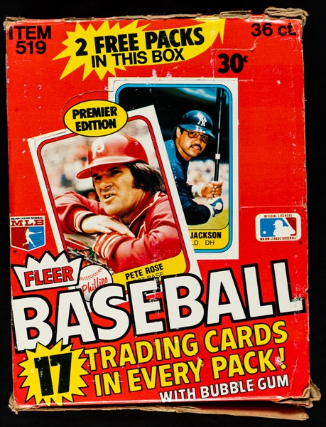 1981 Fleer Baseball Wax Box (38 Unopened Packs)