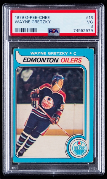 1979-80 O-Pee-Chee Hockey Near Complete Card Set (371/396) Including #18 HOFer Wayne Gretzky Rookie Card (Graded PSA 3)