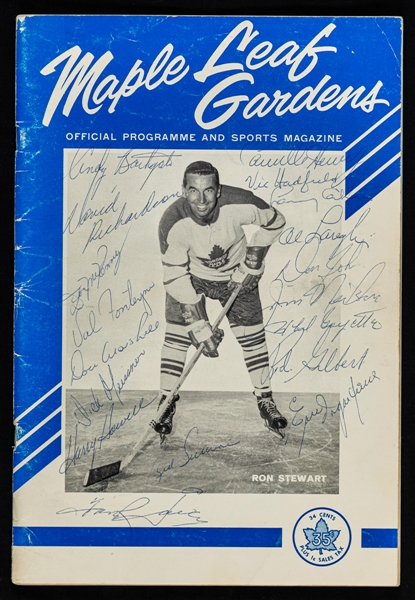 New York Rangers 1963-64 Team-Signed Maple Leaf Gardens Program