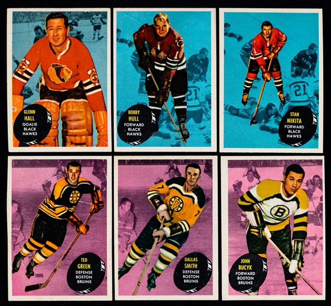 1960-61 Topps Hockey Card Starter Set (43/66) and 1961-62 Topps Hockey Near Complete Card Set (61/66)