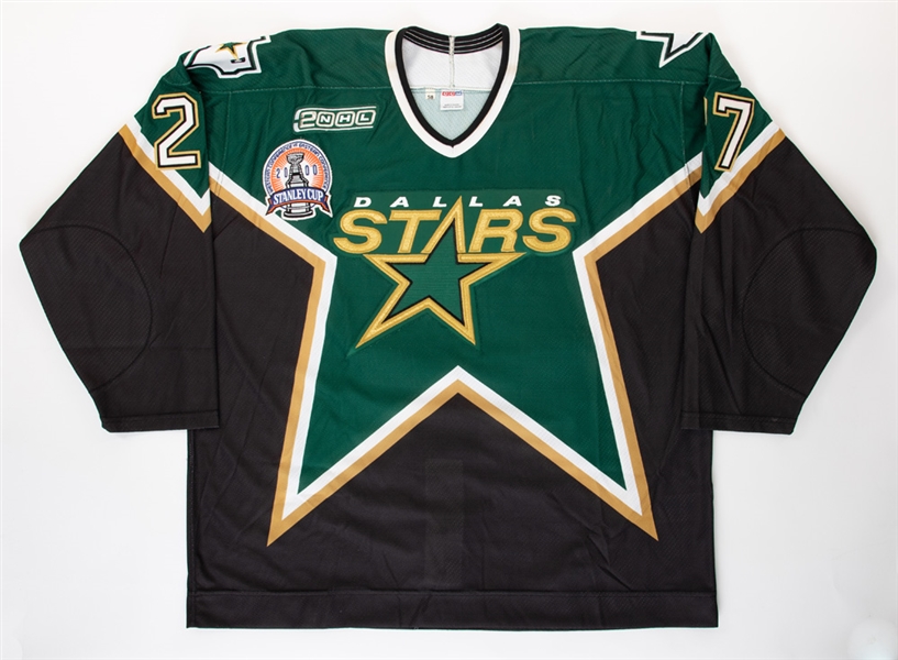 Shawn Chambers 1999-2000 Dallas Stars Game-Issued Stanley Cup Finals Jersey - 2000 Stanley Cup Finals Patch! - 2000 Patch!