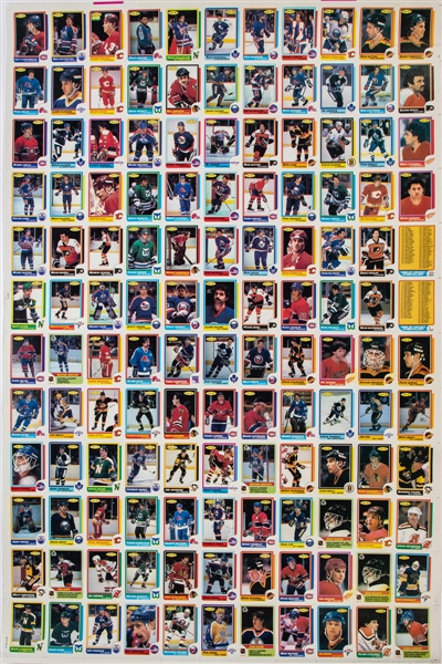 1986-87 O-Pee-Chee Hockey 264-Card Set in Uncut Sheets (2) Featuring HOFer Patrick Roy Rookie Card