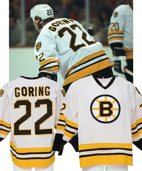 Butch Gorings 1984-85 Boston Bruins Game-Worn Jersey - Final NHL Season! - Photo-Matched!