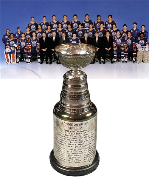 Edmonton Oilers 1989-90 Stanley Cup Championship Trophy (13")