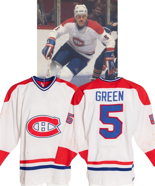 Rick Greens 1982-83 Montreal Canadiens Game-Worn Jersey - 80+ Team Repairs! 