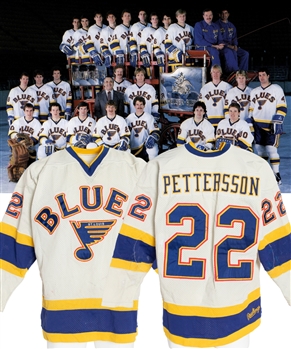Jorgen Petterssons 1984-85 St. Louis Blues Game-Worn Jersey - Nice Game Wear! - One Year Style! - Photo-Matched!
