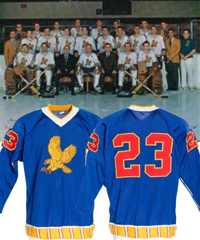 Art Quoquochis 1969-70 WHL Salt Lake Golden Eagles Inaugural Season Game-Worn Jersey with LOA