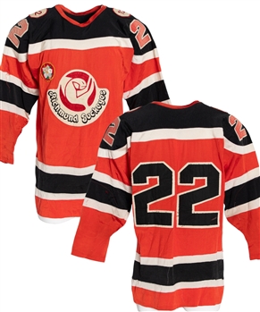 Richmond Sockeyes Mid-to-Late-1970s PJHL #22 Game-Worn Jersey 