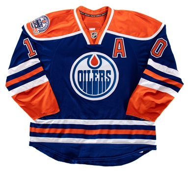Shawn Horcoff’s 2008-09 Edmonton Oilers Game-Worn Alternate Captain’s Third Jersey with LOA - 30th Patch! 