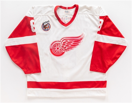 1960s Detroit Red Wings Game Worn Jersey Made For and Signed by