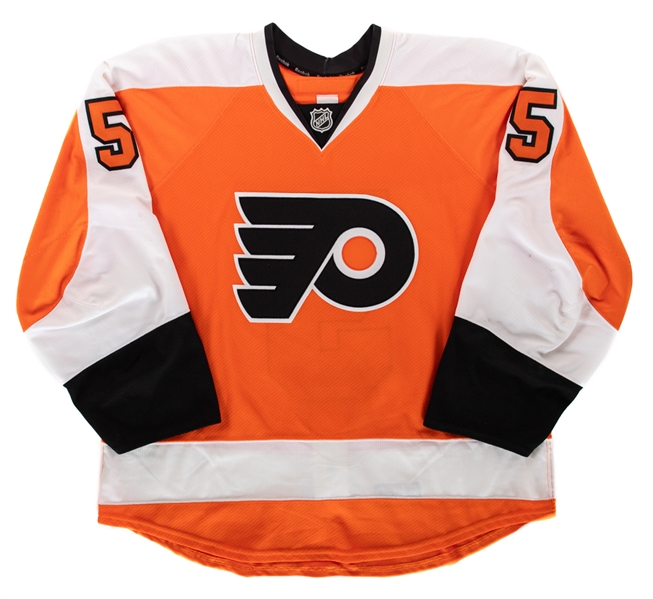 Braydon Coburns 2014-15 Philadelphia Flyers Game-Worn Jersey with LOA