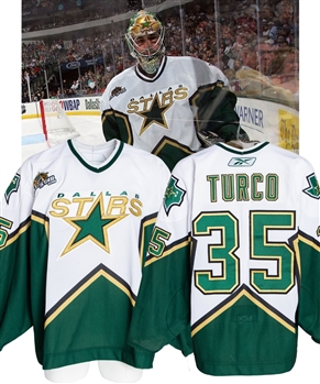 Marty Turcos 2006-07 Dallas Stars Game-Worn Jersey with LOA - 2007 All-Star Game Patch! - Photo-Matched!