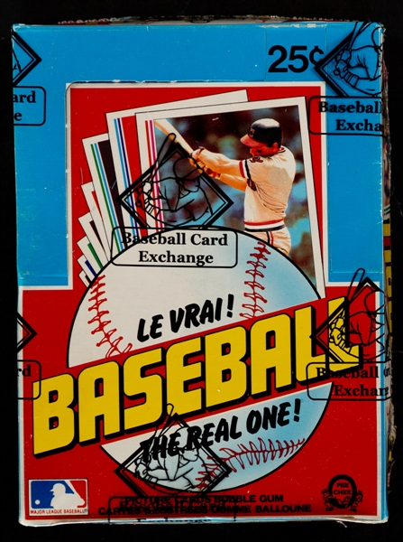 1982 O-Pee-Chee Baseball Wax Box (36 Unopened Packs) - BBCE Certified - Nolan Ryan, Ozzie Smith, George Brett, Rickey Henderson, Eddie Murray