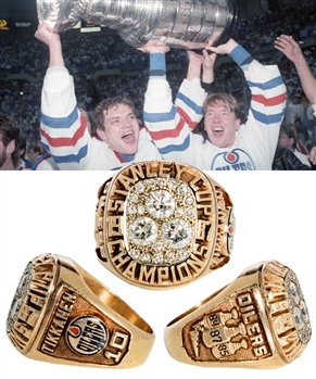 Esa Tikkanens 1986-87 Edmonton Stanley Cup Championship 14K Gold and Diamond Ring from His Personal Collection with His Signed LOA