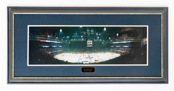 Toronto Maple Leafs Framed Display Collection of 5 Including “Glory Years” Framed Daniel Parry Limited-Edition Lithograph #1248/3000 Signed by Baun, Bower and Ellis with COA (25 1/2” x 30 1/2")