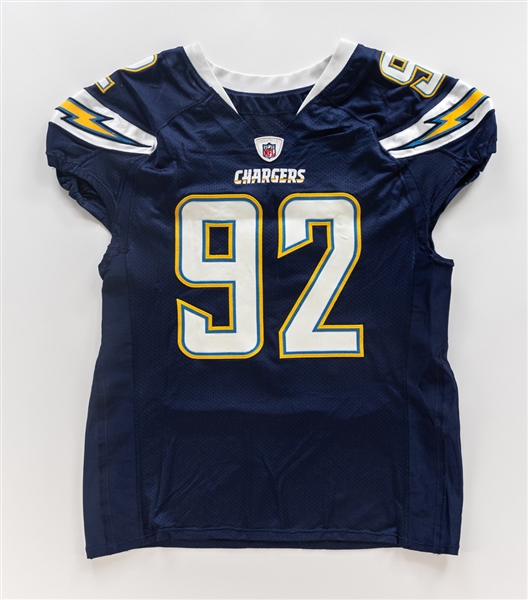 Vaughn Martins 2010 San Diego Chargers Signed Game-Worn Jersey - Team Repairs!