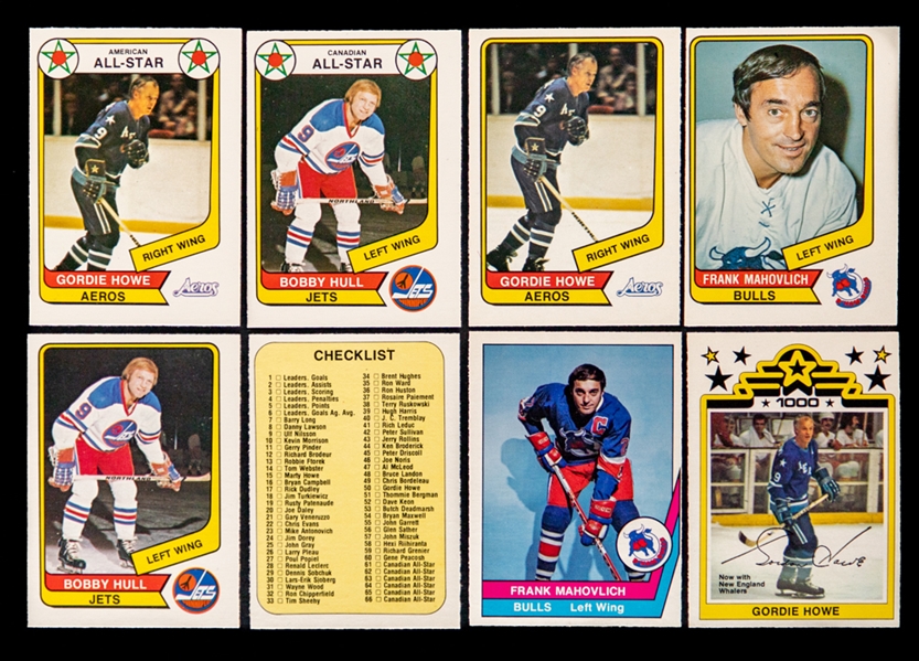 1976-77 and 1977-78 O-Pee-Chee WHA Hockey Complete Sets (2)